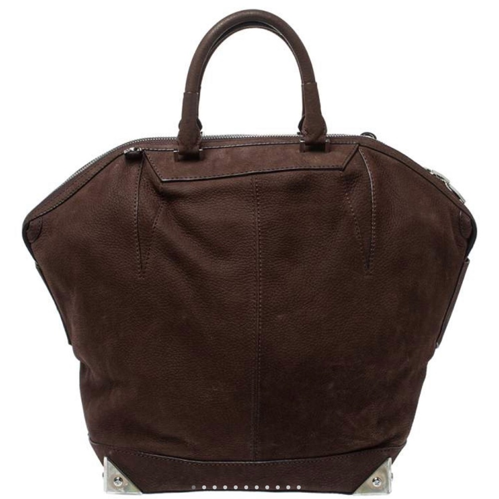 Alexander Wang Dark Brown Nubuck Leather Emile Satchel - Picture 1 of 10